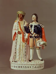 Staffordshire-Figur von Othello und Iago